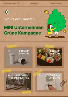 Ein einfacher grüner und weißer Leitfaden für grüne Kampagnen