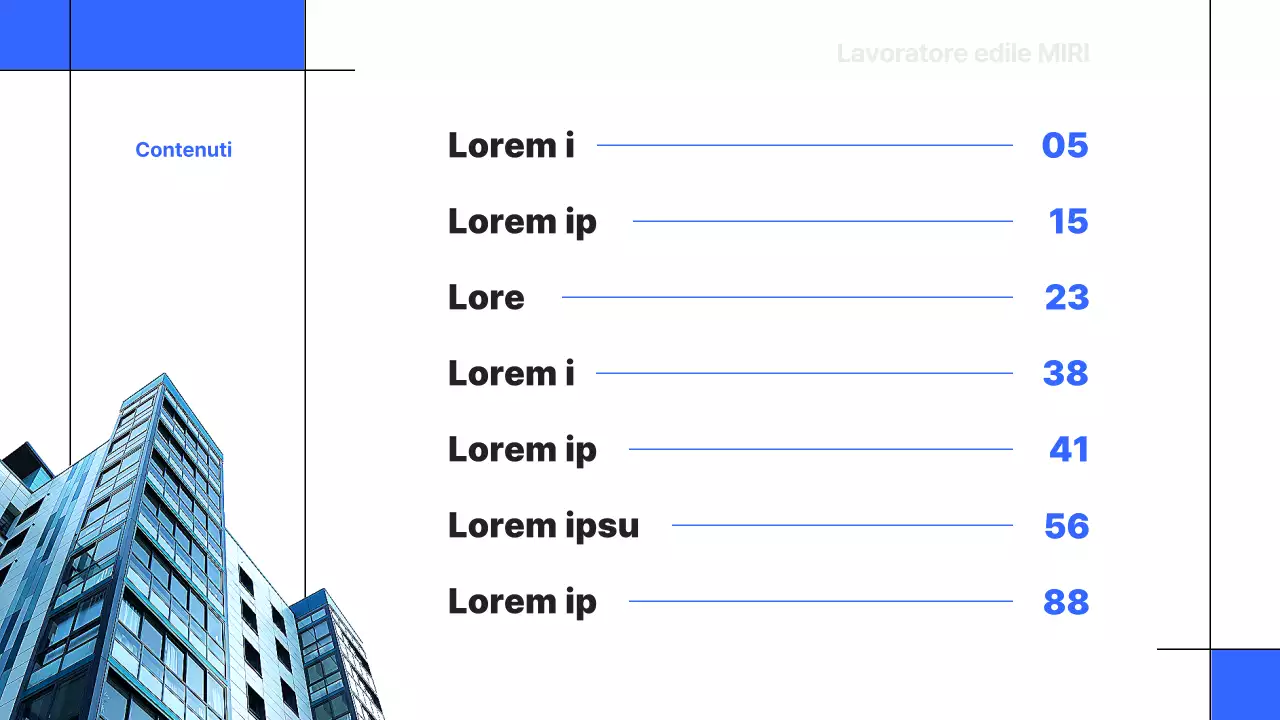 Un rapporto di fatturazione semplice, blu, di base per l'edilizia