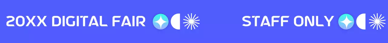 青とグラデーションのデジタルフェア博覧会コンセプト