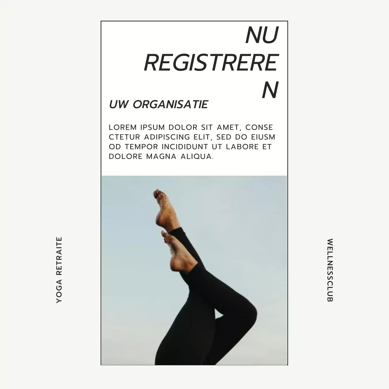 Beige Minimal Yoga & Wellness Retreat Promotie