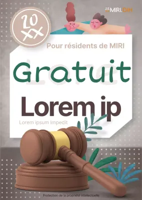 Une publicité pour des conseils juridiques inspirée de l'art pop marron et vert