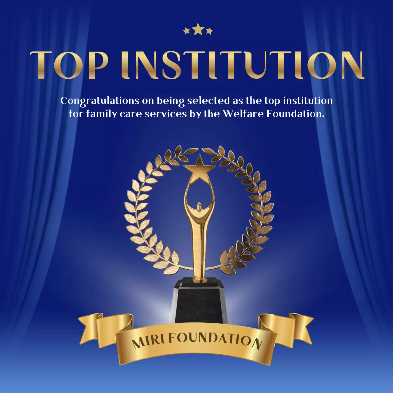 블루 엘레강트 어워드 발표 소셜 미디어 게시물