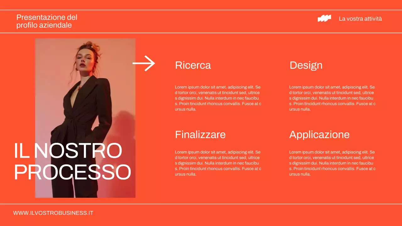 Rapporto sul profilo aziendale di Neon e Nero Moderno