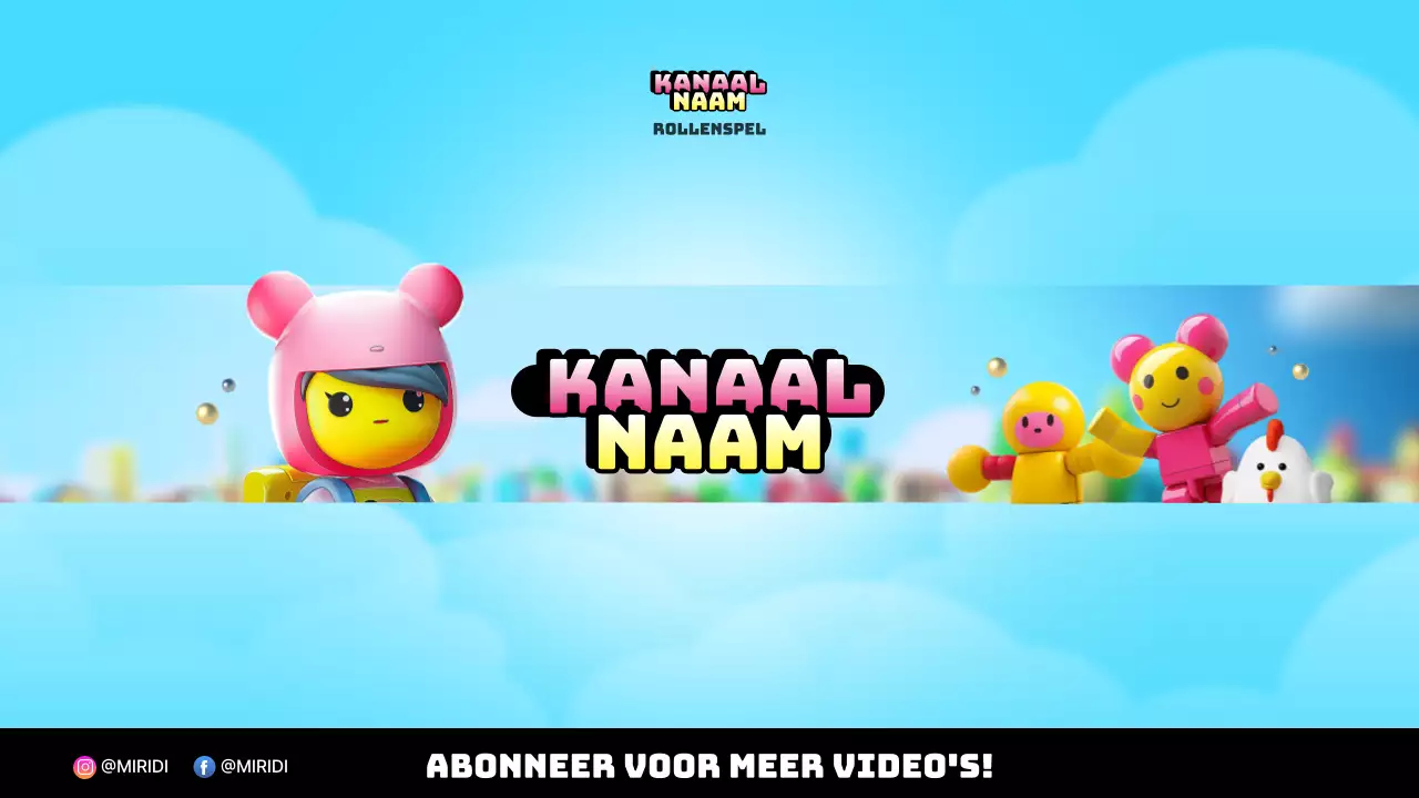Een verzameling roze en gele inhoud voor gamingkanalen