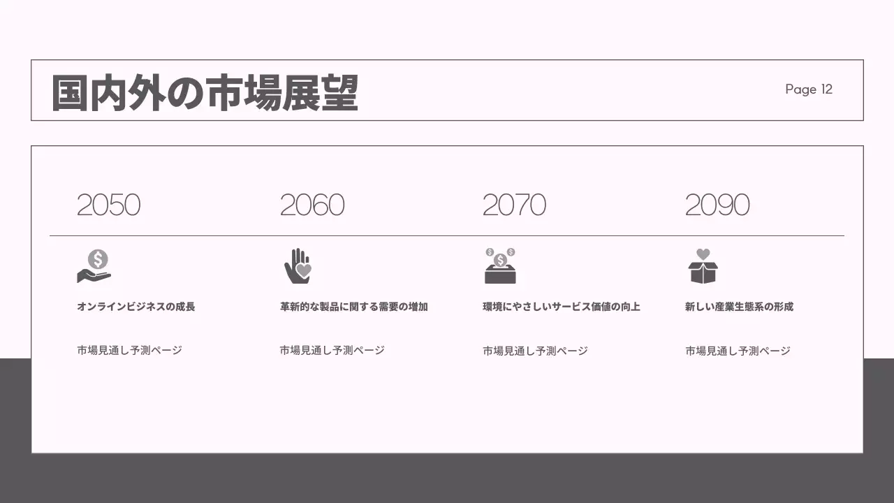 グレー モダン ビジネス 報告書 プレゼンテーション