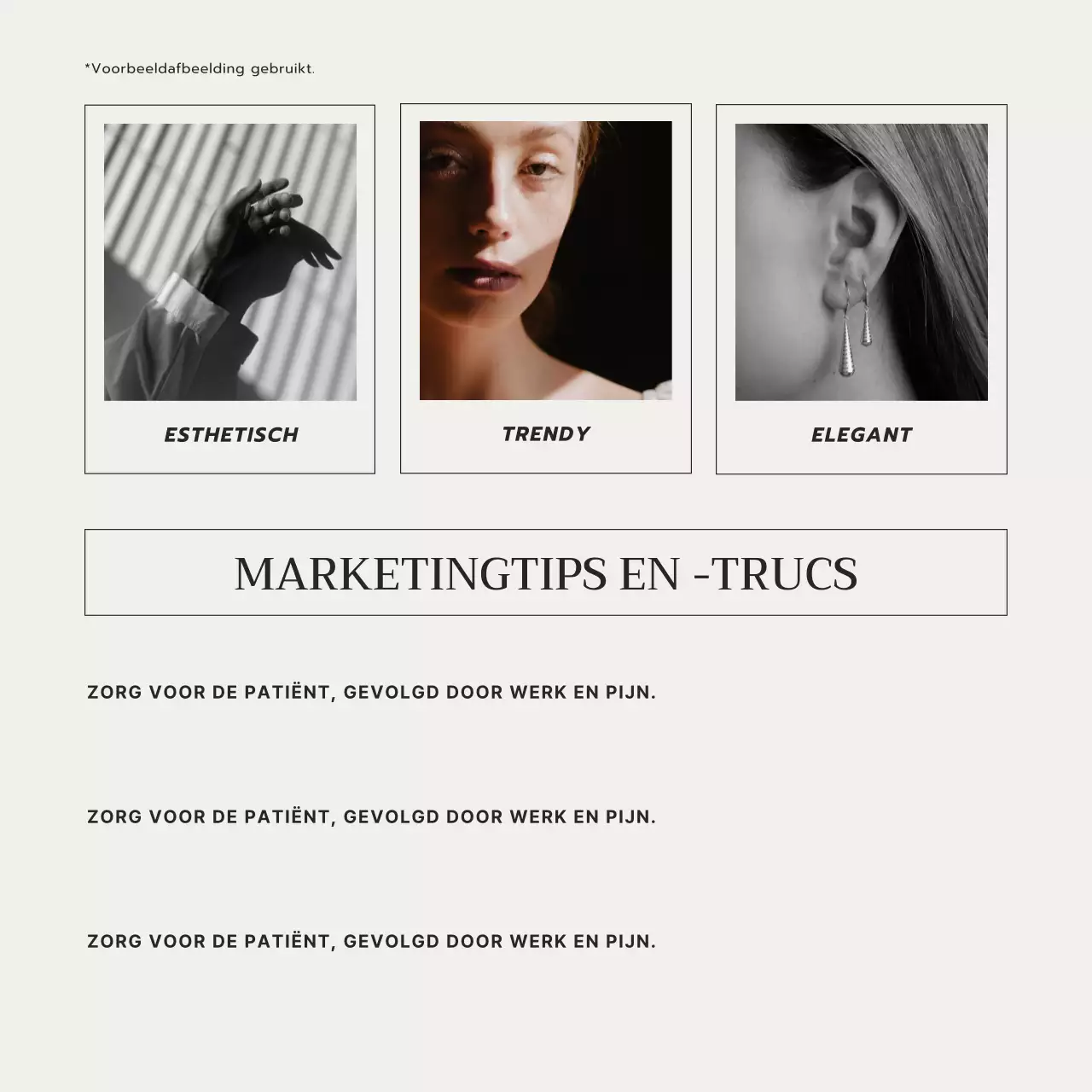 Beige Minimal Social Media & Branding Bedrijfspromotie