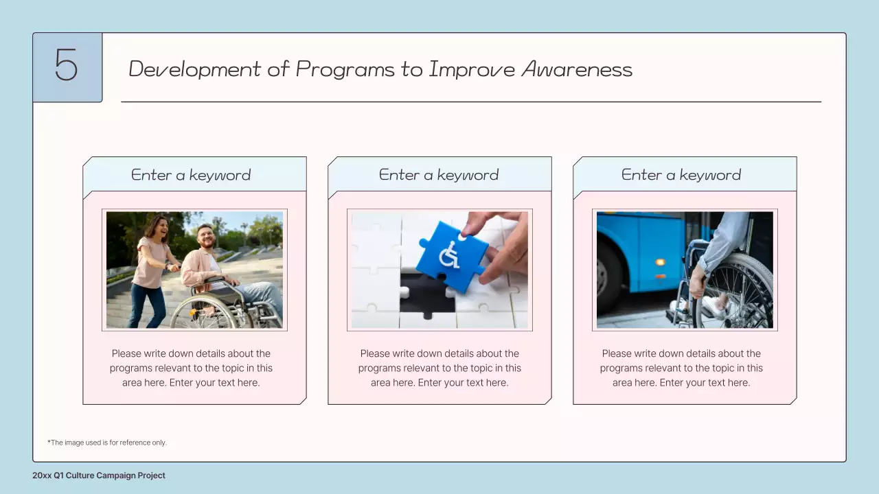Blue Minimal Disability Report Presentation