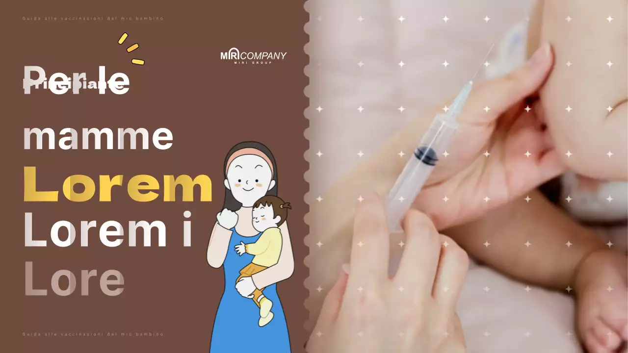 Le vaccinazioni dei genitori in marrone, in stile pop-art