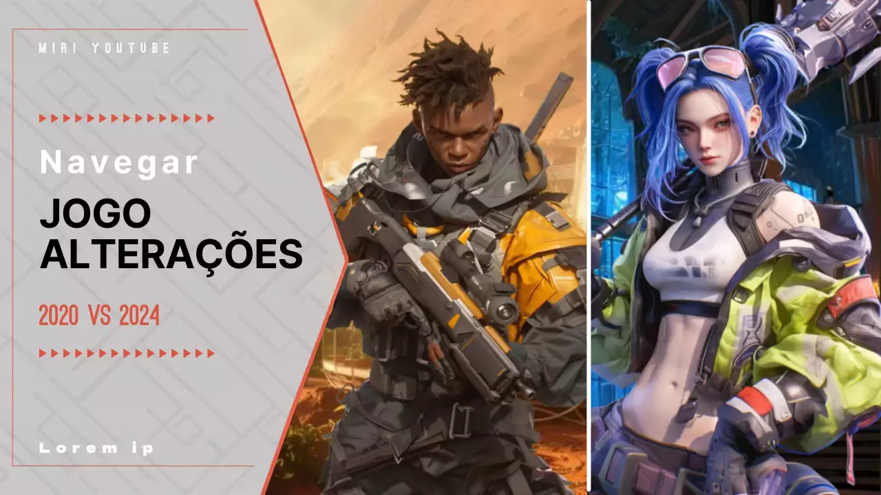 Capa de vídeo de comparação de jogos mais recente em laranja e cinzento