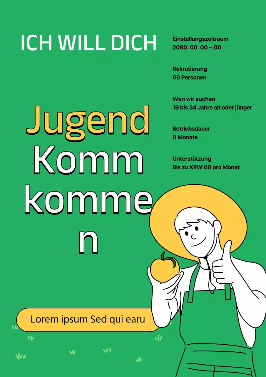 Ein einfacher grüner und gelber Leitfaden zur Unterstützung junger Menschen