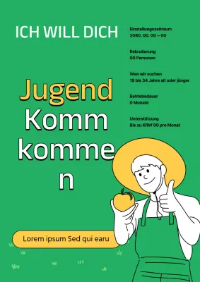 Ein einfacher grüner und gelber Leitfaden zur Unterstützung junger Menschen