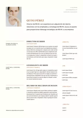 Beige Clean Minimalist CV