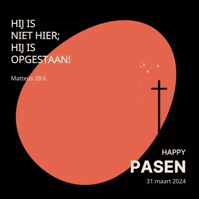 Een minimalistisch Bijbelvers in de vorm van een rood ei