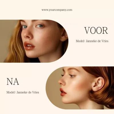 Beige Minimal Voor Na Vergelijking Campagne