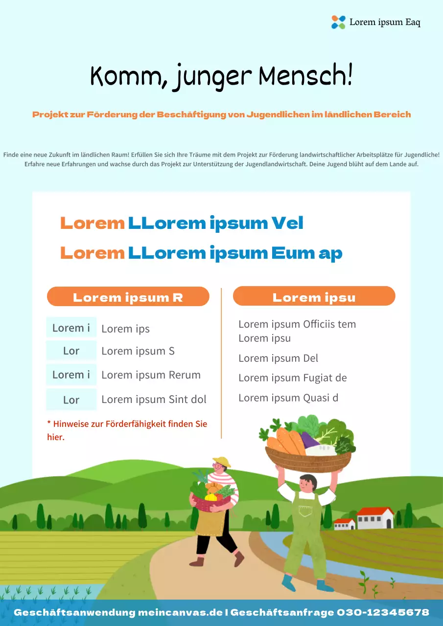 Der blau-orangefarbene Leitfaden zur Förderung des ländlichen Raums