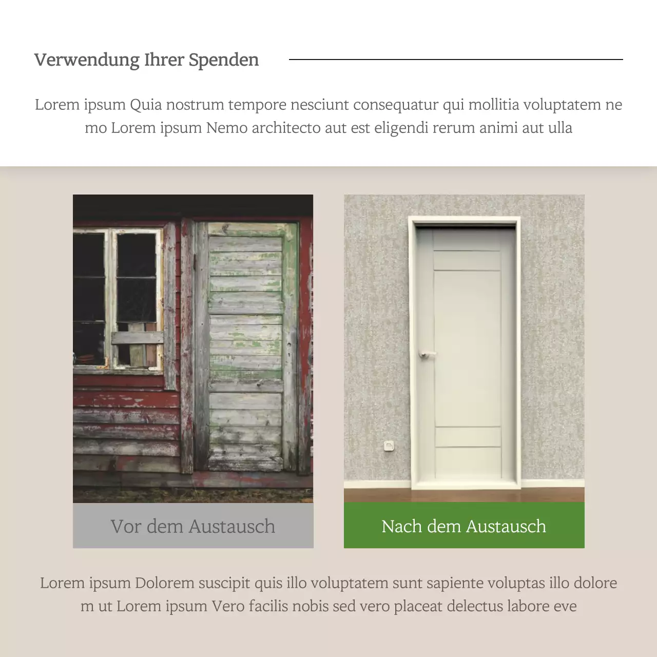 Förderung von Kinderpatenschaften mit braunem und weißem Minimalismus