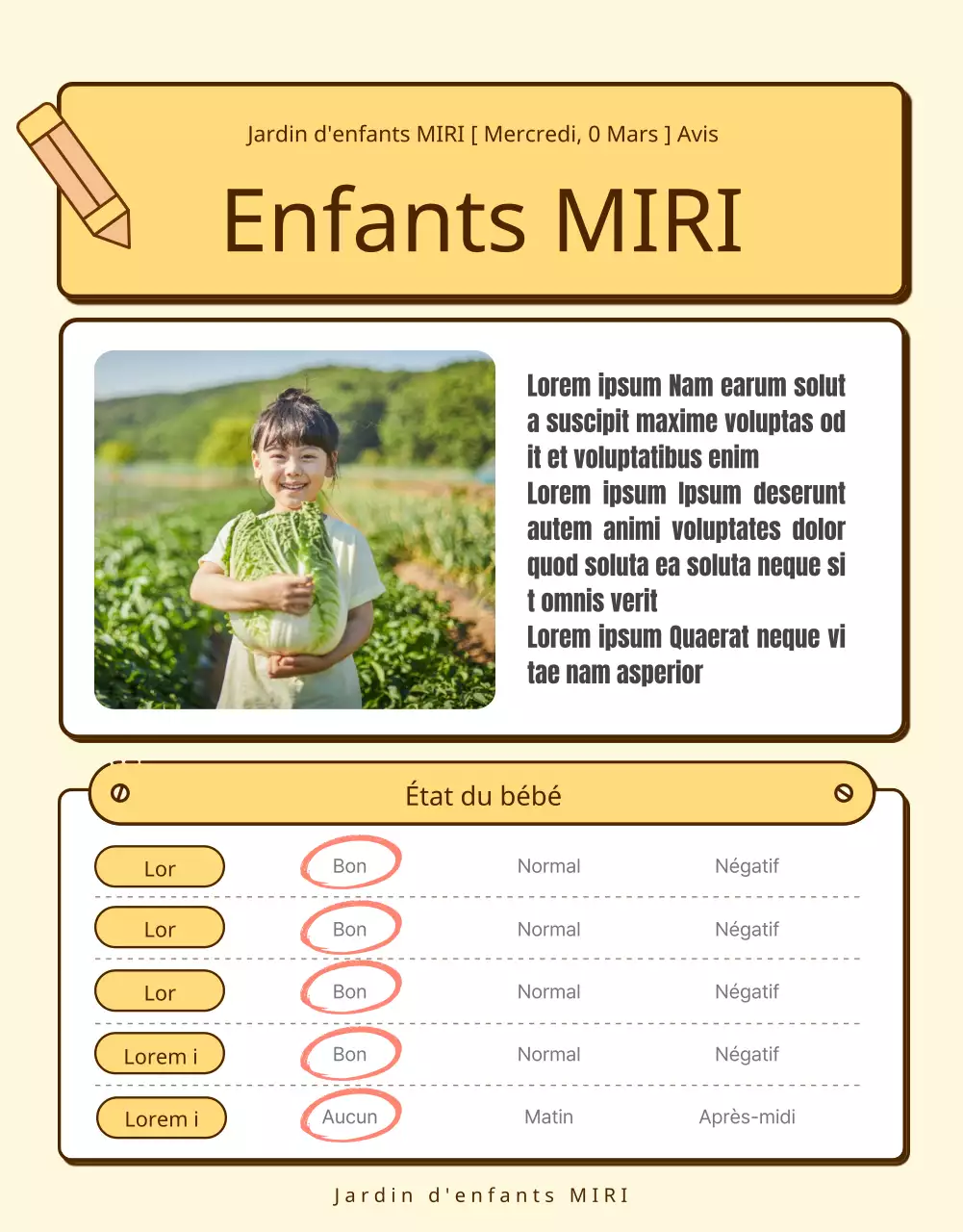 Une collection d'annonces mignonnes jaunes et roses pour l'école maternelle