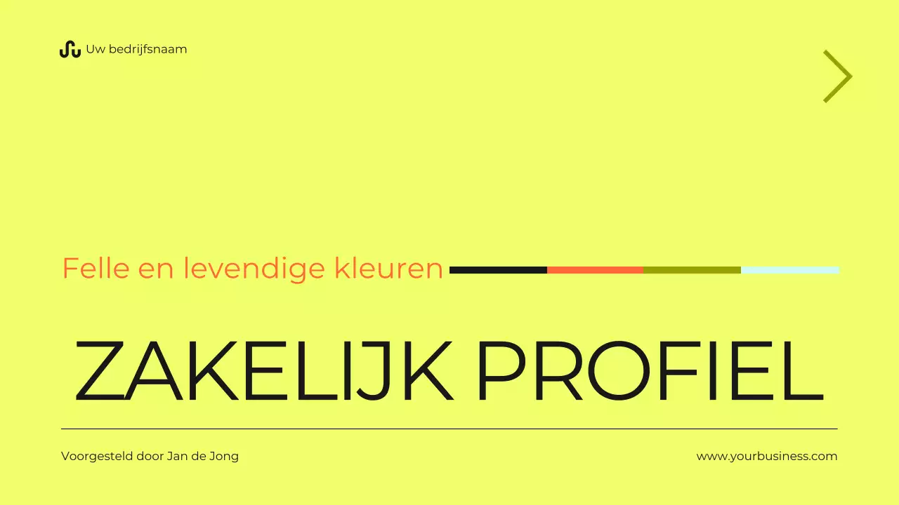 Neon Modern Bedrijfsprofiel