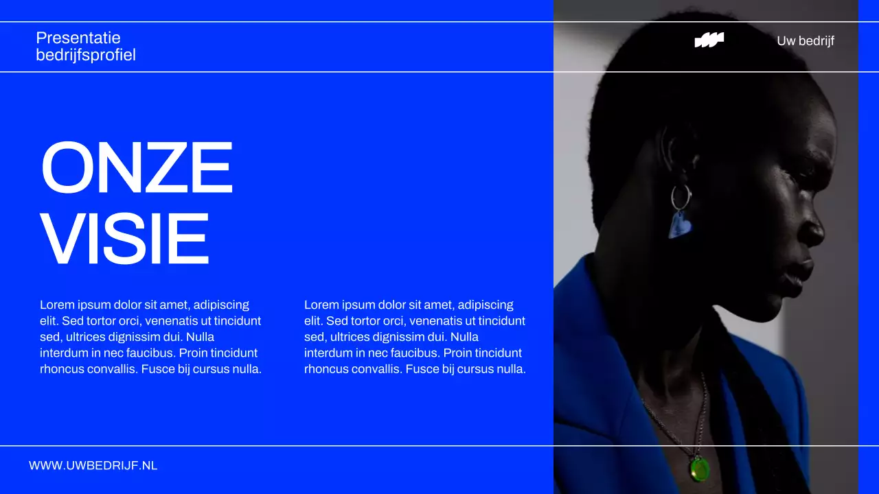 Neon en zwart modern bedrijfsprofiel