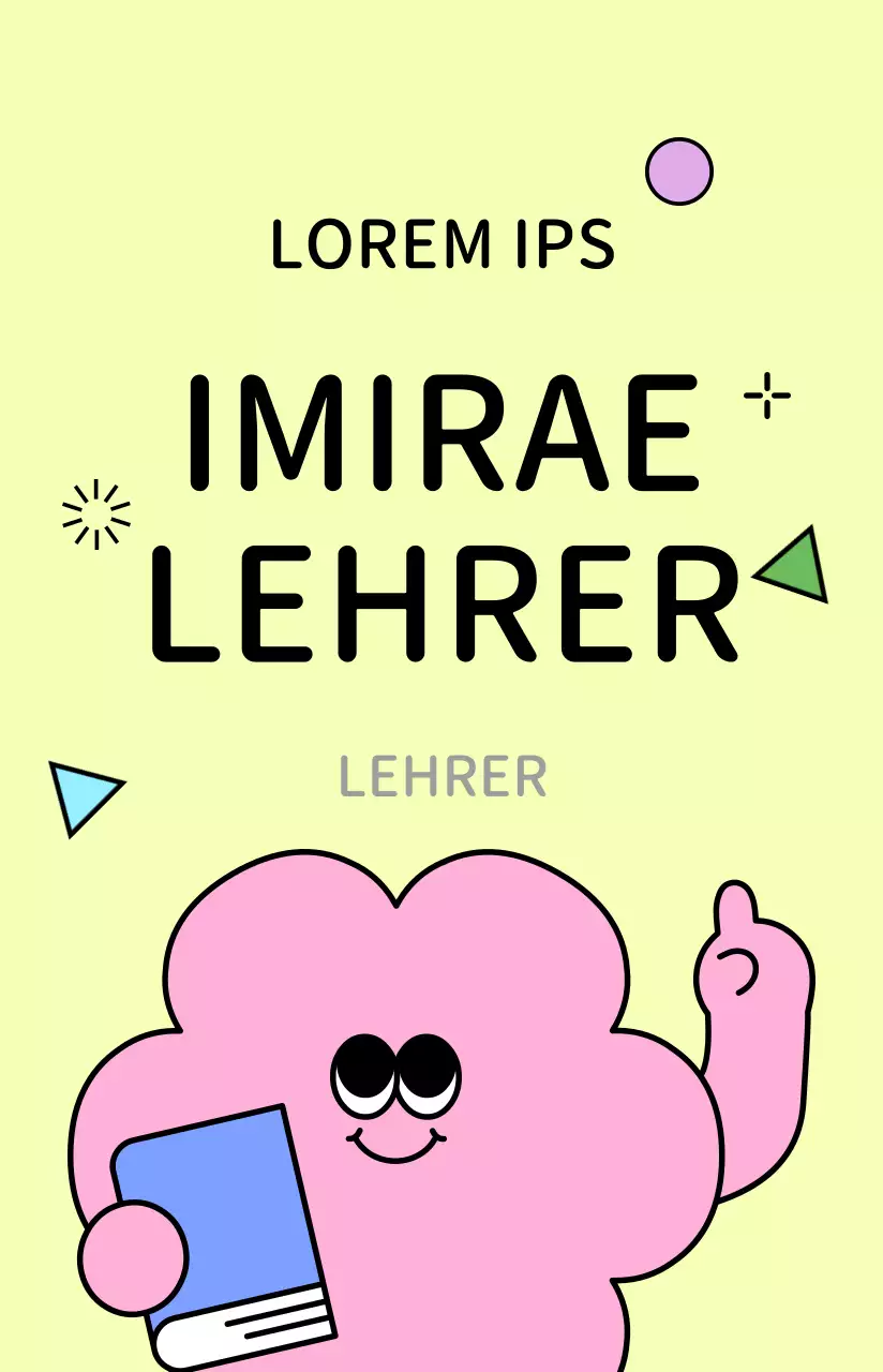 Kindergarten-Visitenkartenkonzept mit niedlichen Illustrationen