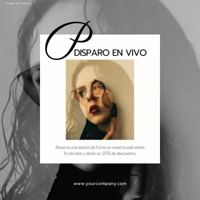 Gris Blanco y Negro Tendencia Mínima Moderna Photostudio Promoción