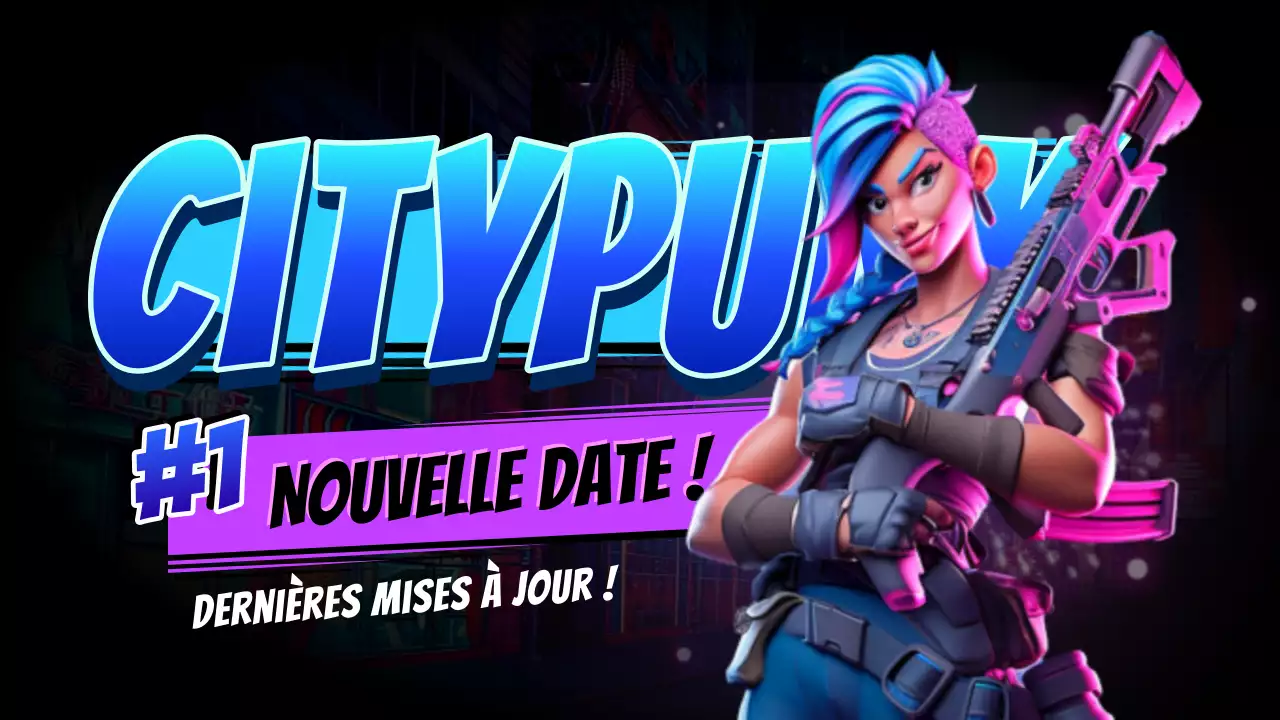 Promouvoir une chaîne de jeux cyberpunk en néon et bora