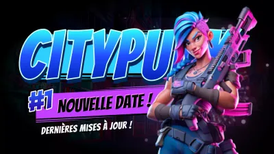 Promouvoir une chaîne de jeux cyberpunk en néon et bora