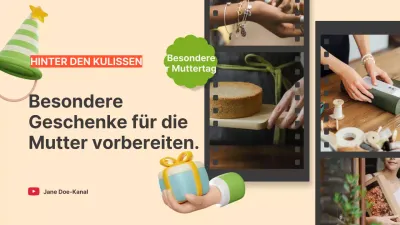 Ein Blick hinter die Kulissen einer einfachen Muttertagsfeier in Beige und Grün