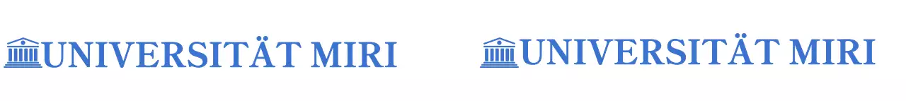 Blaues Visitenkartenband für die Universität