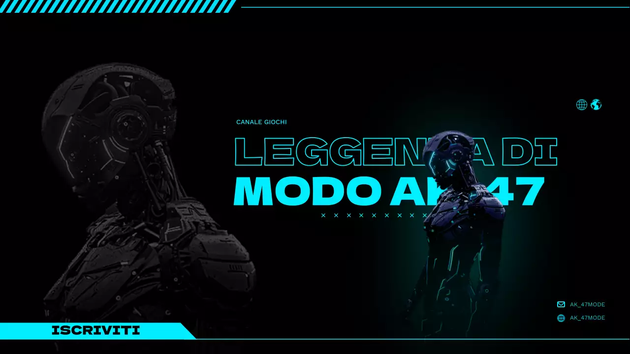 Promuovere un canale di gioco cyberpunk in neon e nero