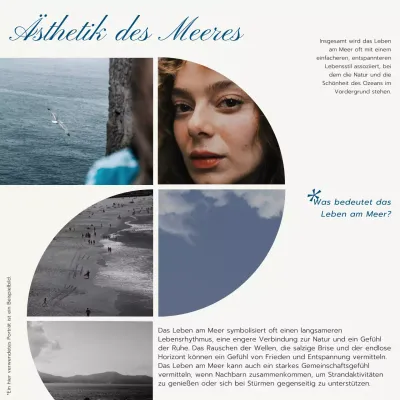 Blau und Grau Trendy Luxury Lifestyle Blog Promotion