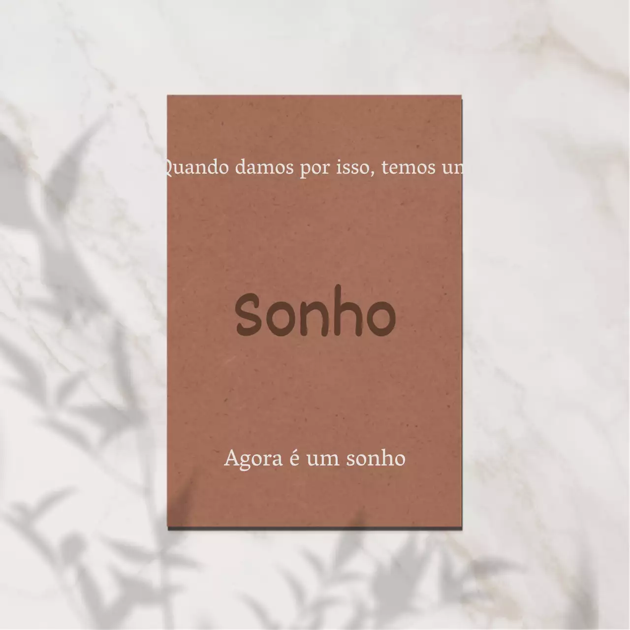 Anúncios de sentimentos simples em castanho e branco