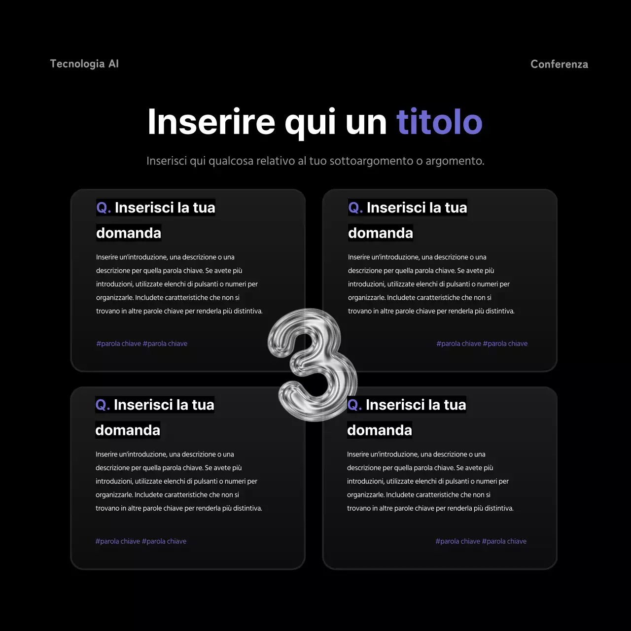 Un tocco di nero e viola a una conferenza sull'intelligenza artificiale