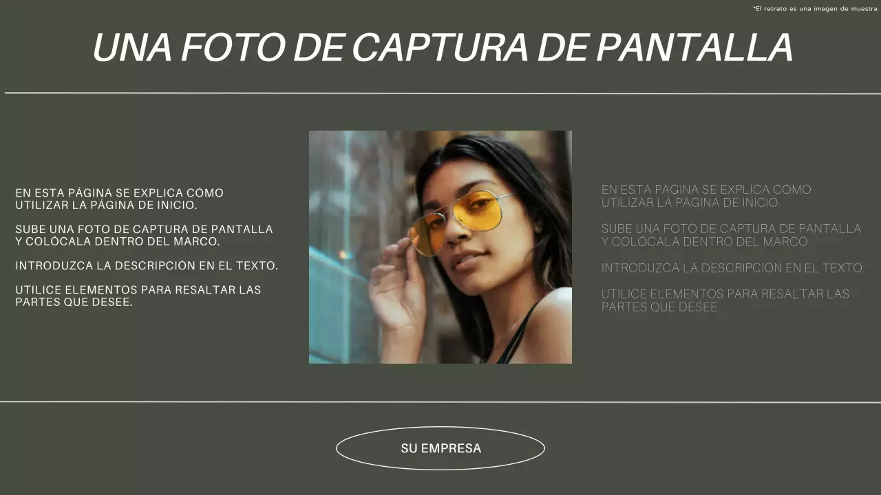 Presentación moderna en caqui y blanco para collage de fotos Presentación de productos