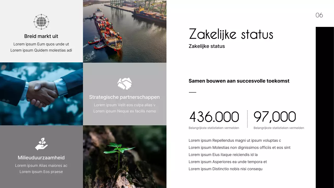 Een eenvoudige, zwart-grijze petrochemische fabrikantenprospectus