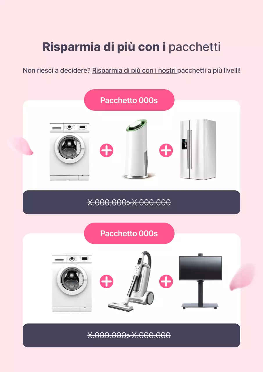 Promuovere una semplice vendita di elettrodomestici rosa in primavera