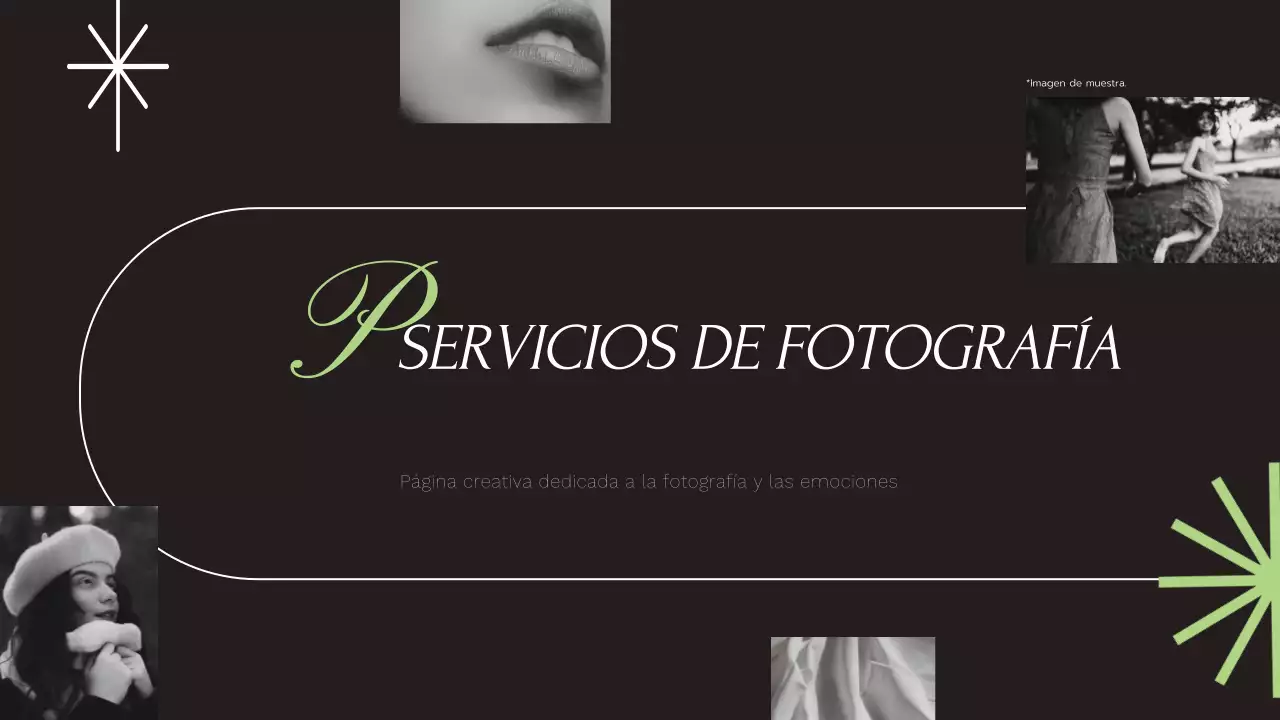 Negro Lima y Blanco Moderno Elegante Tendencia Geométrica Fotógrafo Servicios Presentación de la empresa