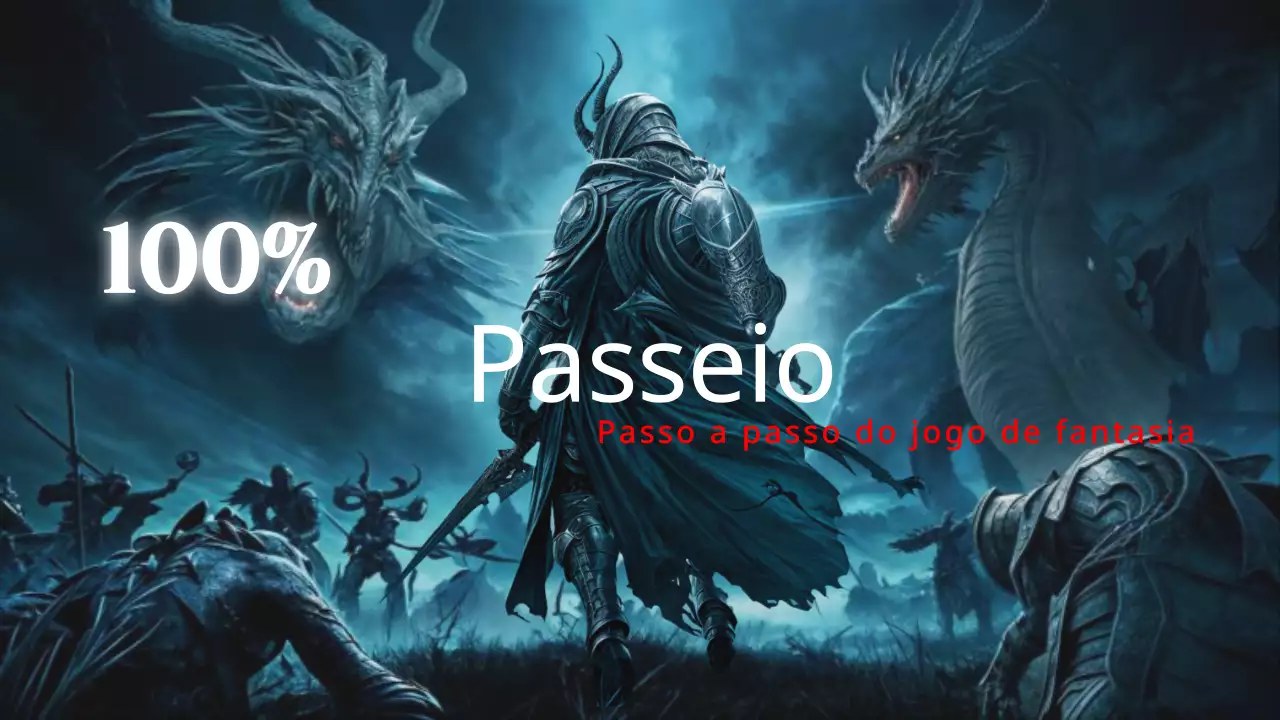 Capa de vídeo de estratégia de fantasia medieval azul e prata