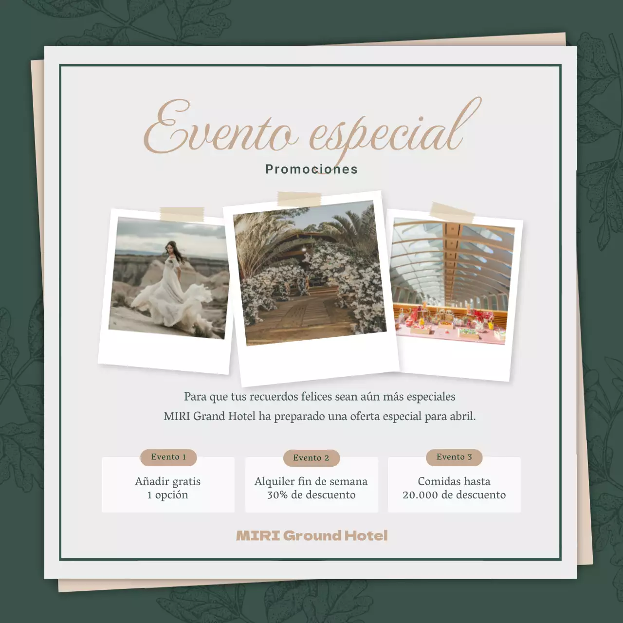 Promover proveedores de bodas ecológicos y de lujo