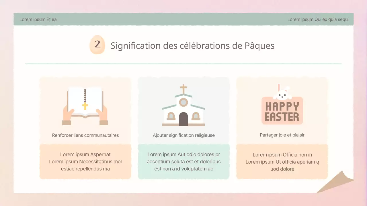 Un simple agenda de Pâques rose et jaune