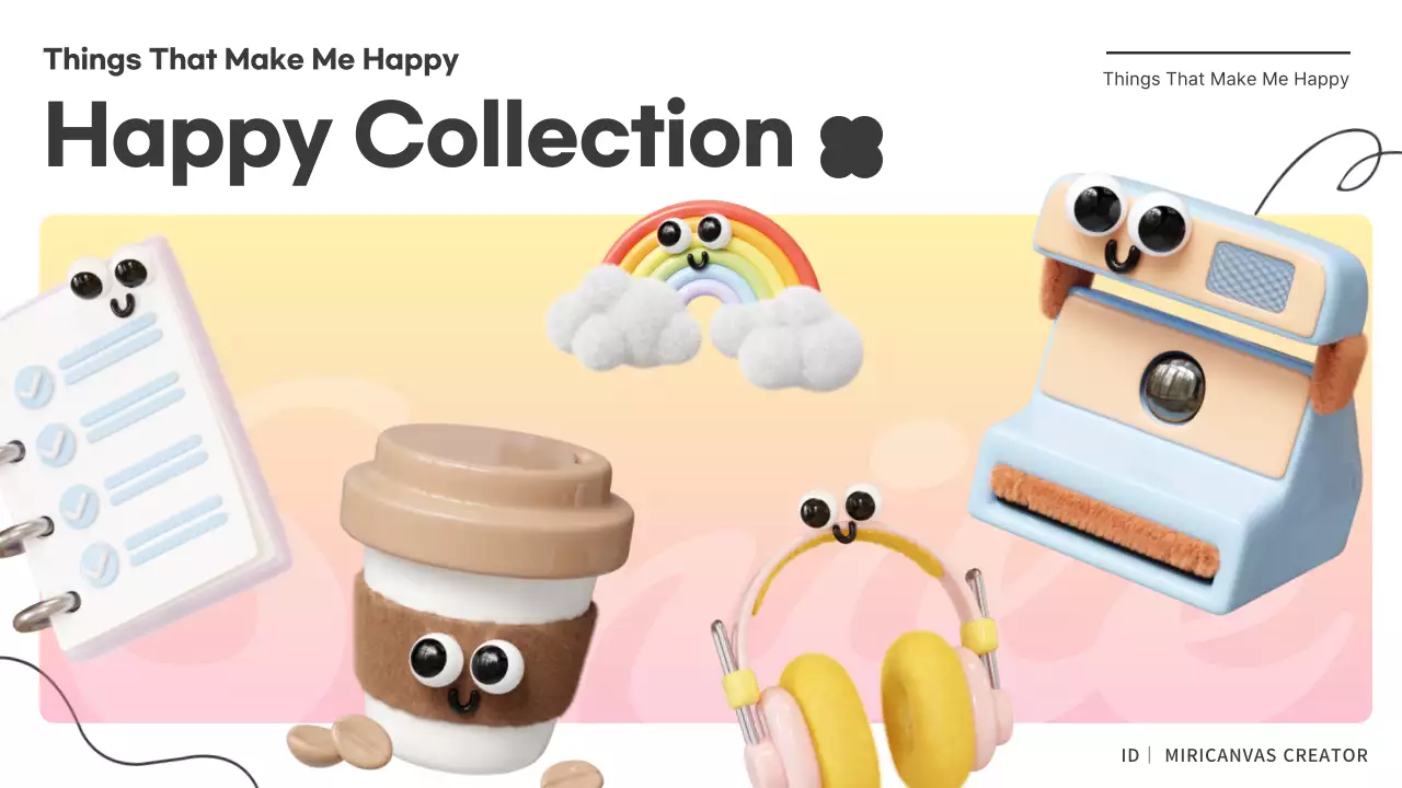 Colorful Trendy Happiness Collection Presentation