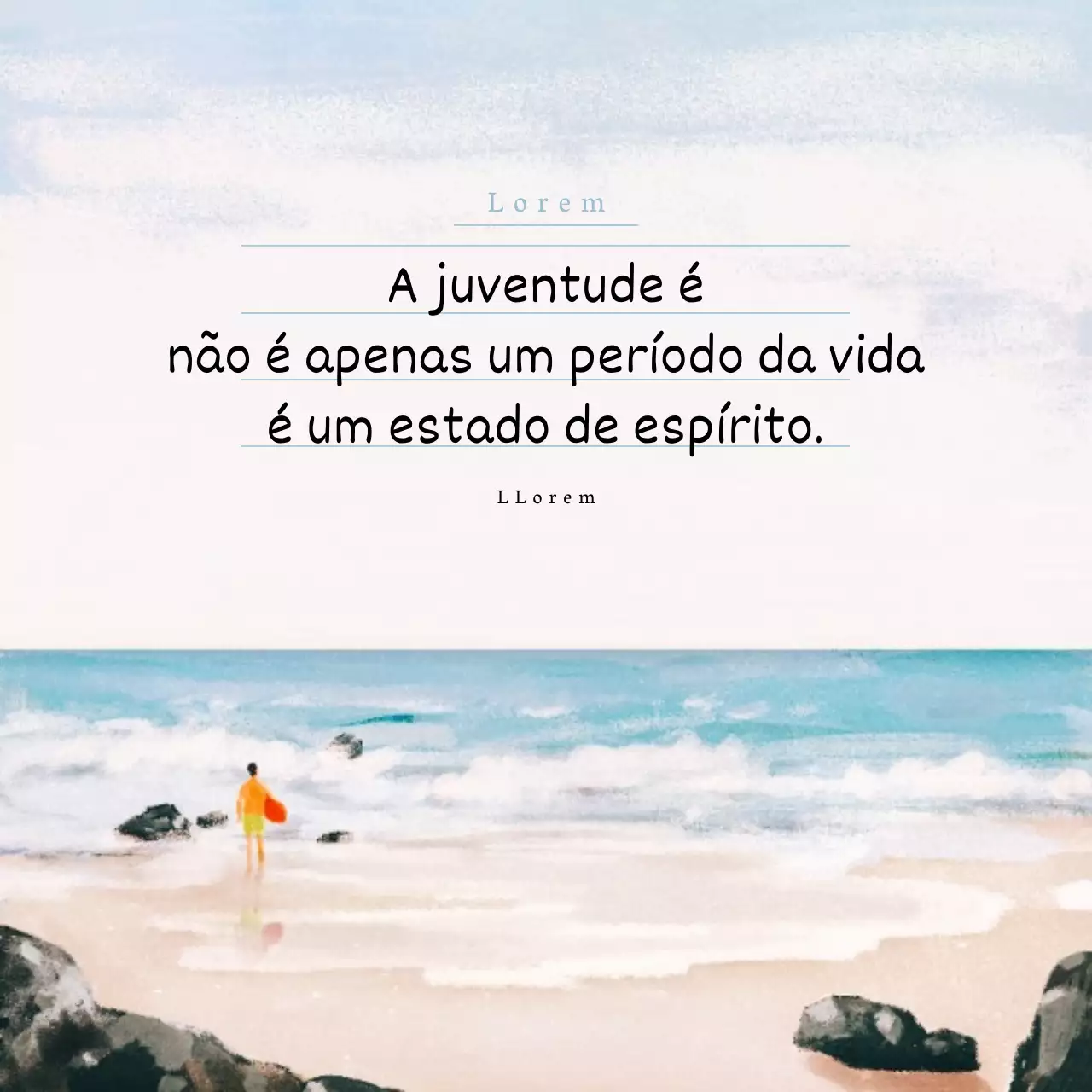 Um simples sentimento em azul claro