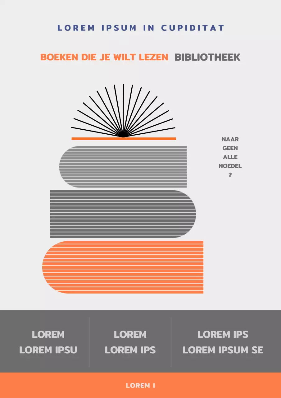 Een eenvoudig oranje en grijs wensboekje