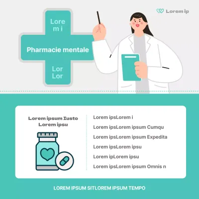 Promotion simple de la consultation psychologique en menthe et en blanc