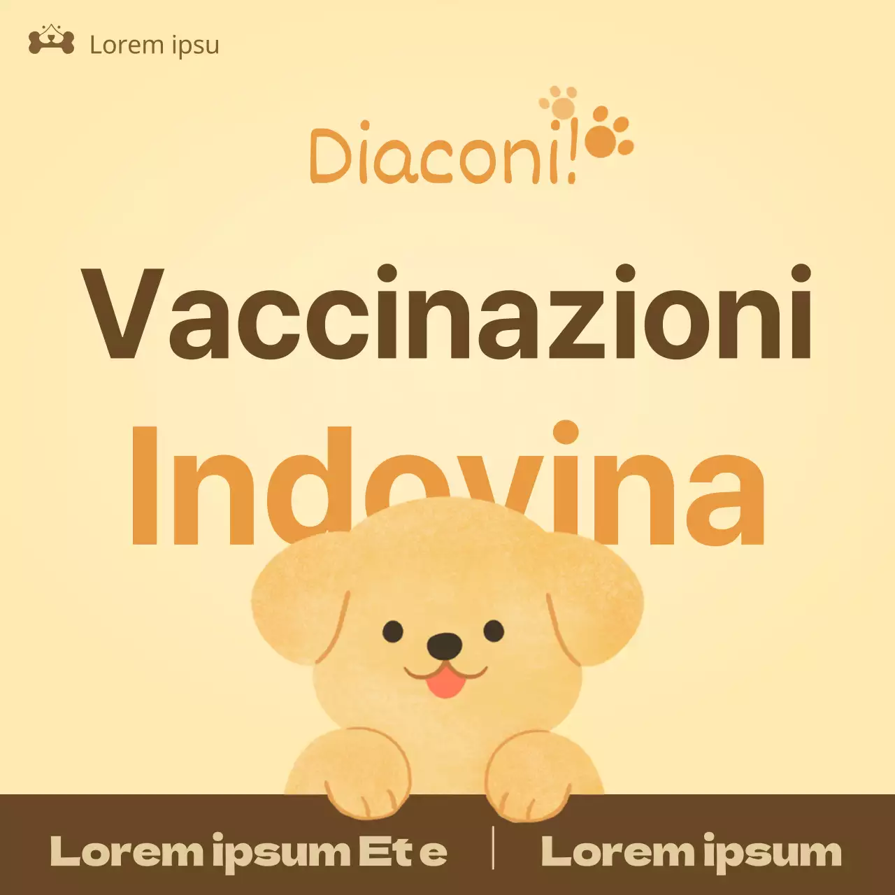 Promuovere semplici vaccinazioni veterinarie gialle e marroni