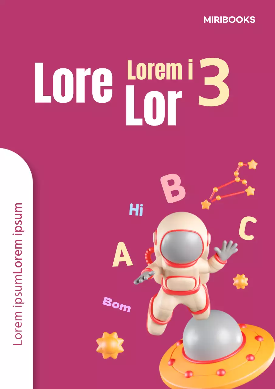 Um bonito livro de problemas primários amarelo e cor-de-rosa