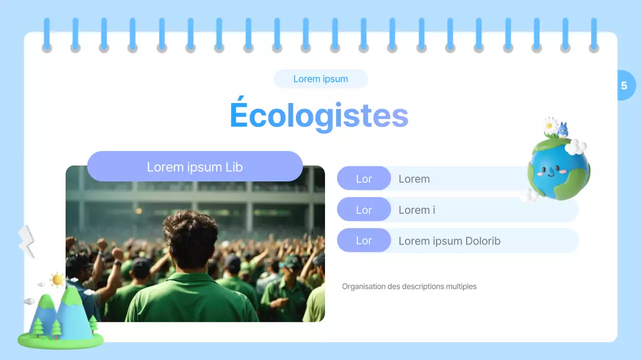 Une jolie ressource d'éducation à l'environnement en bleu clair et violet