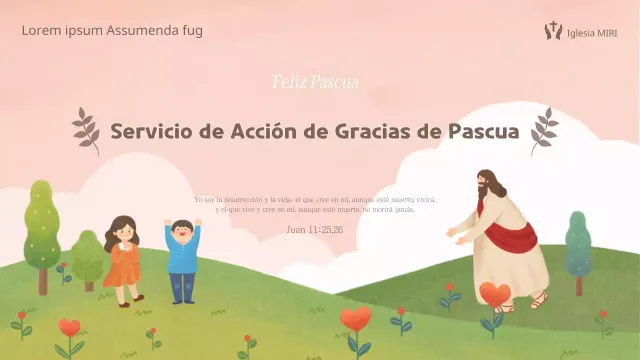 Sencillos pregones de Pascua en rosa y verde