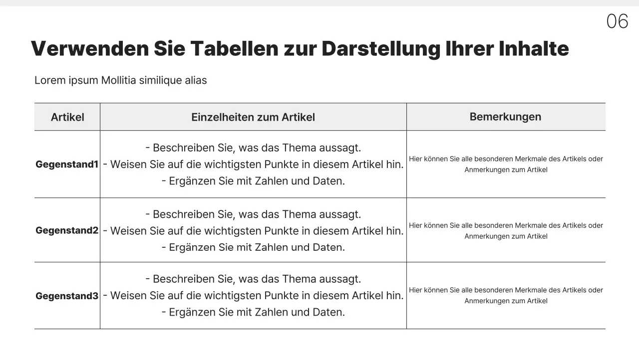 Einfacher druckbarer Bericht zur strategischen Planung in Weiß und Grau