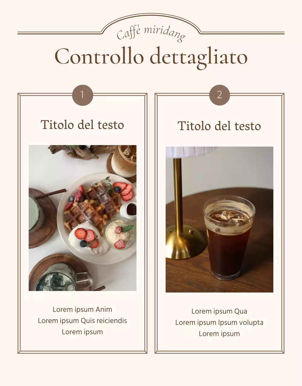 Promuovere una caffetteria-panetteria di concezione vintage in avorio e beige